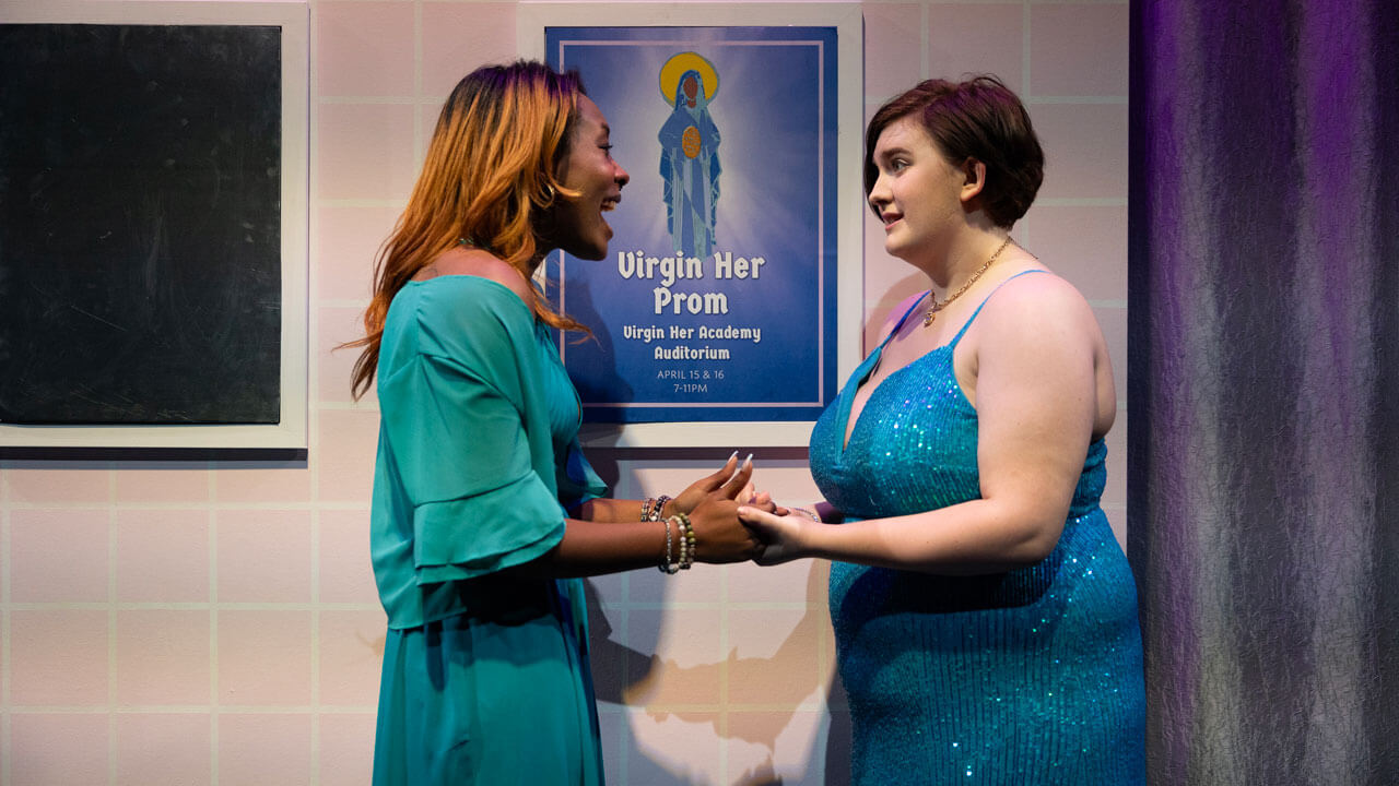 Quinnipiac students performing in spring play