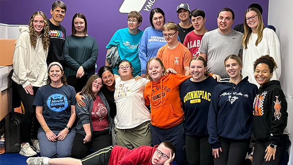 Student OT Association taking part in an inclusive fitness class at the YMCA.