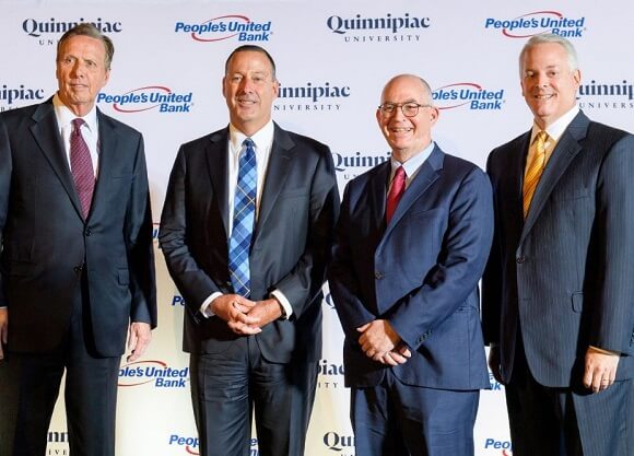 Lahey, Tengel, O'Connor and Amodio smile next to each other.