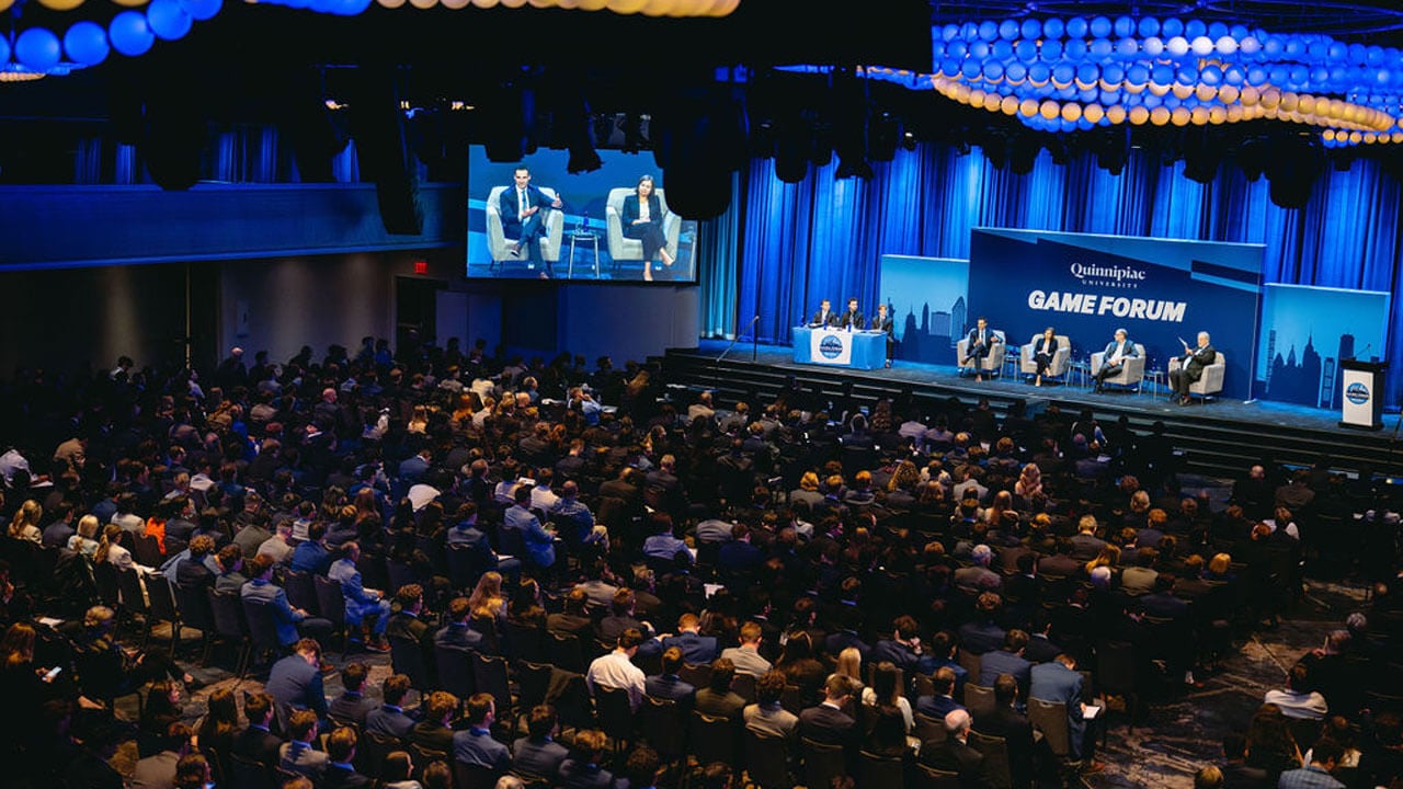 Aerial photo of the crowd at GAME Forum.