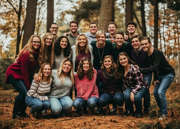 Quinnipiac Legends smile in Pine Grove.