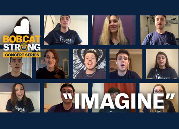 Screen capture of virtual concert