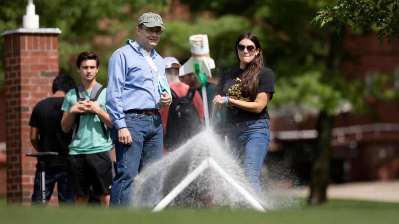 Grant Crawford student water bottle rocket