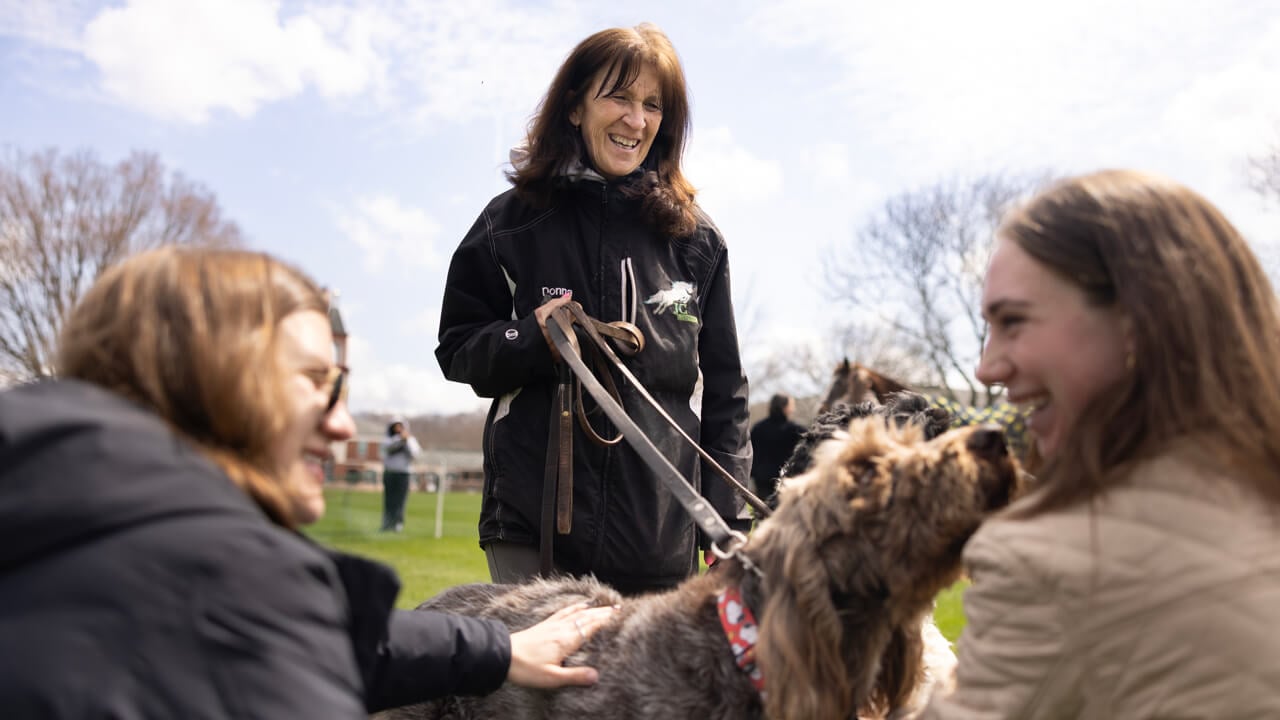 People smiling at each other