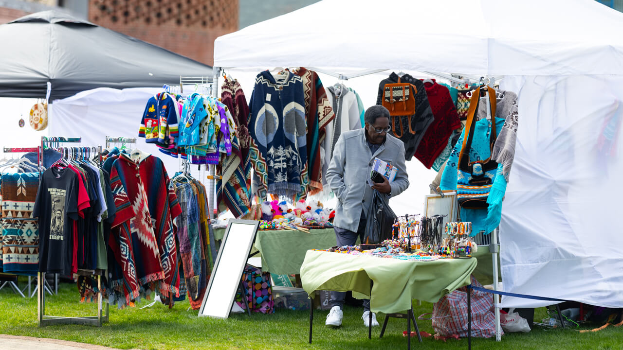 Vendors at the powwow