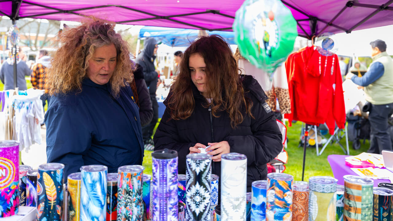 Vendors at the powwow