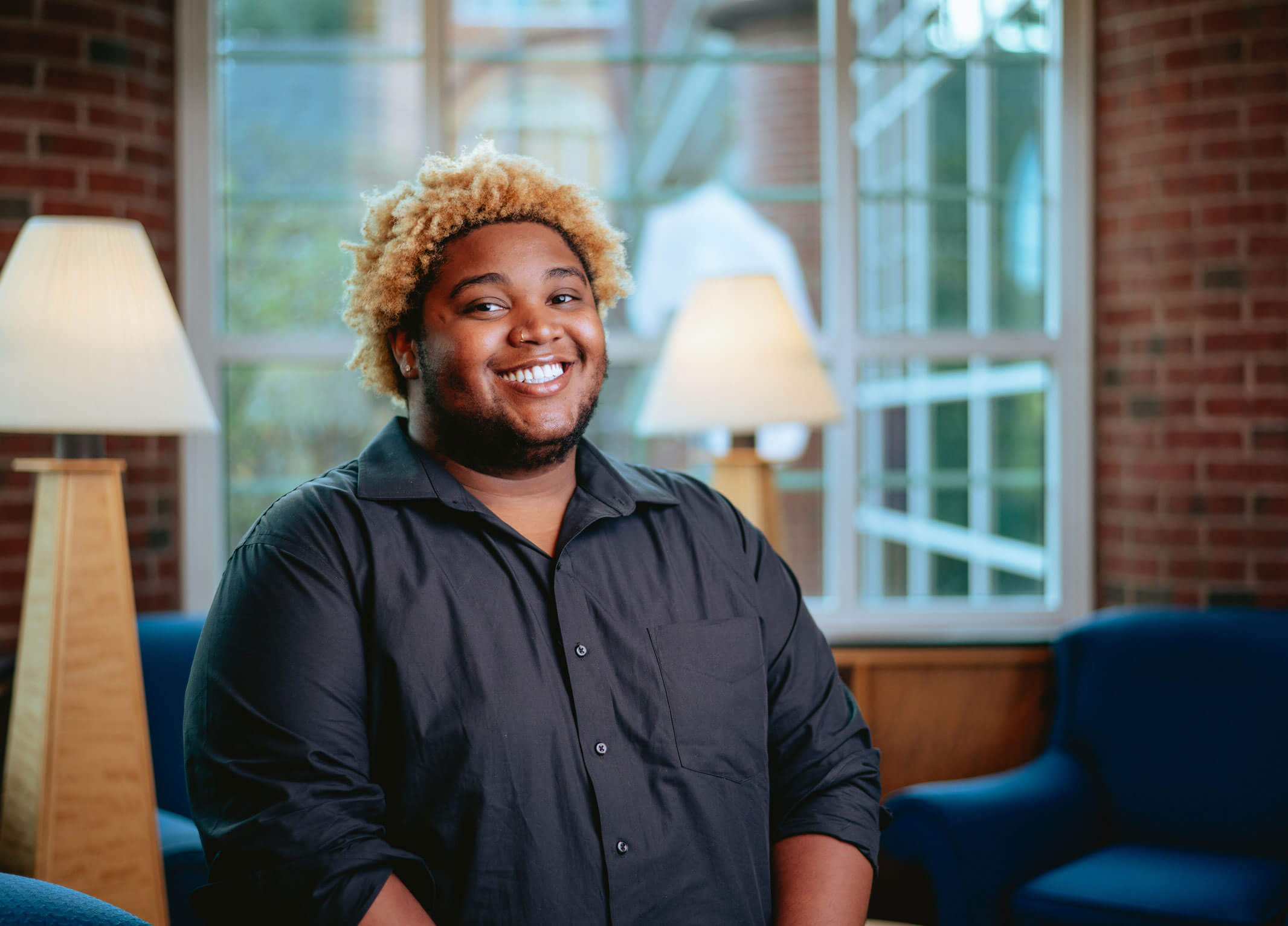 Student poses for a picture