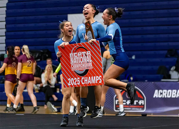 National championship-winning acro tumbling