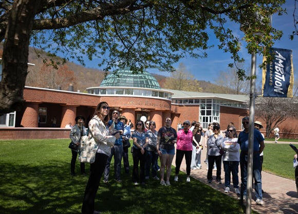 A group of people on the Tree Walk
