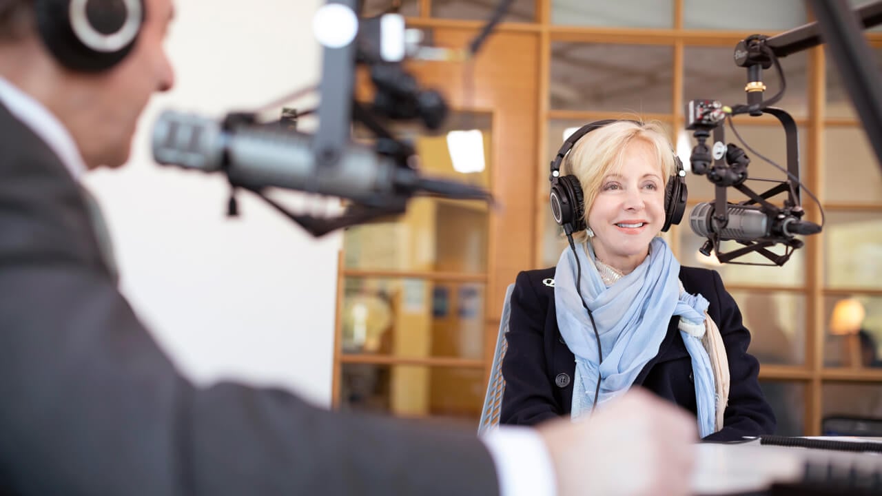 Judy Olian on a podcast