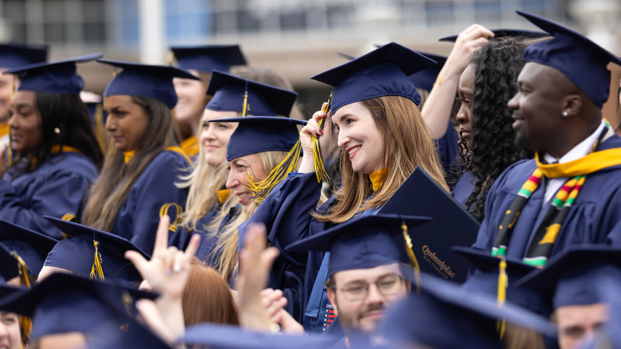 Graduates turning tassels