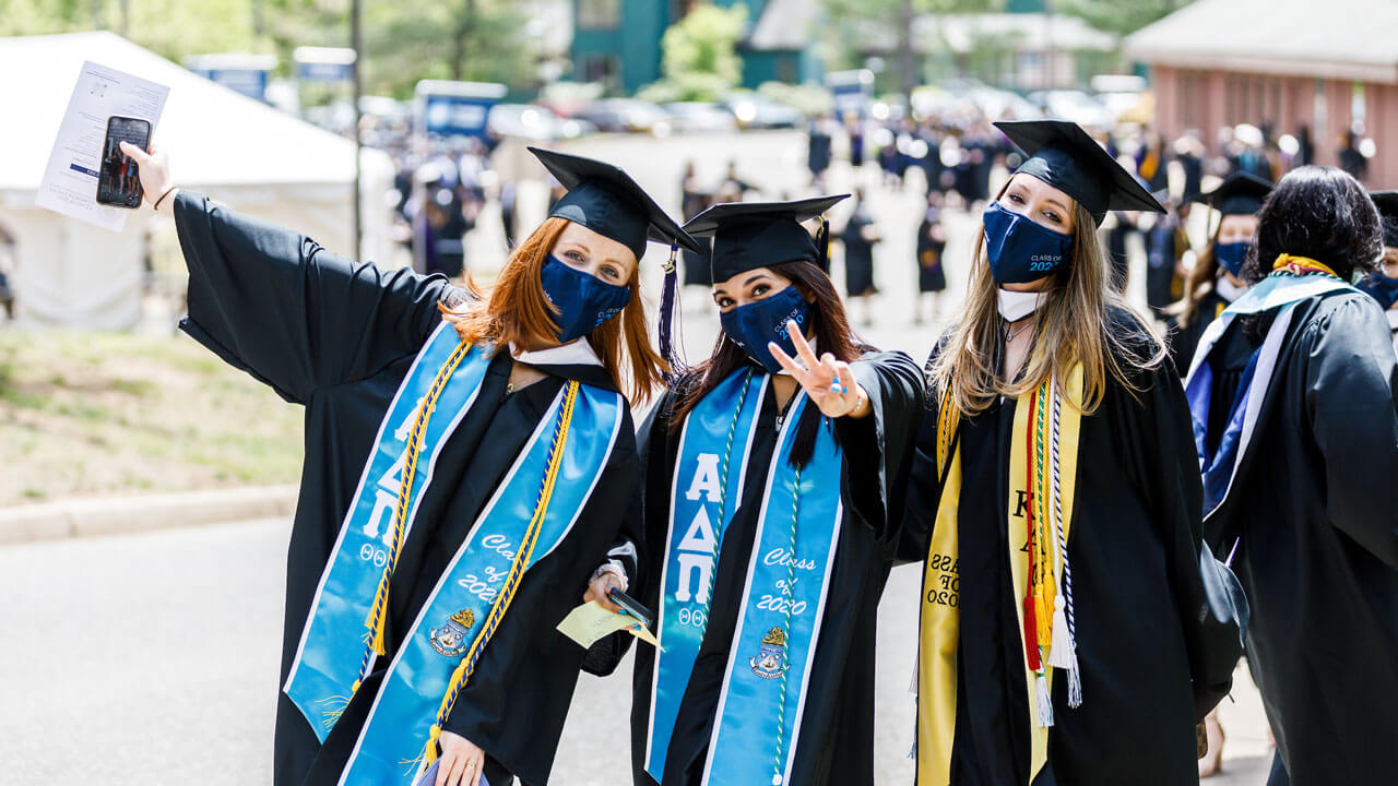 Graduates posing for photo