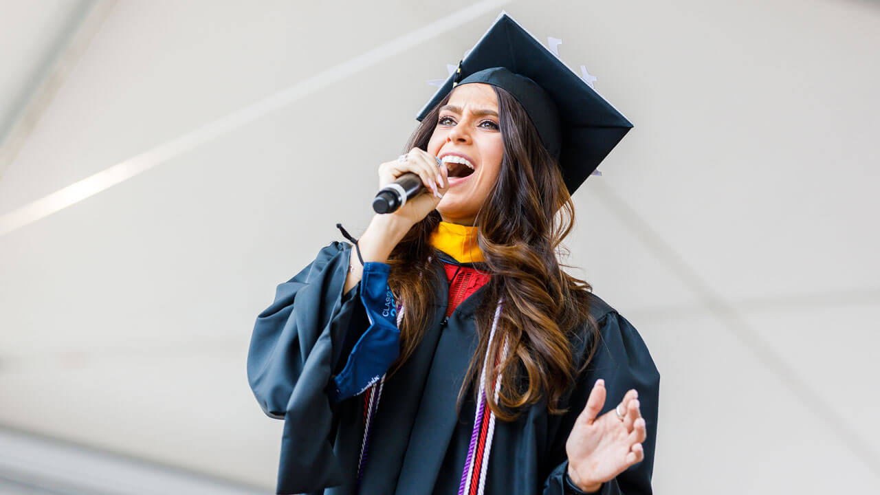 Savannah Marie Gammarco singing national anthem