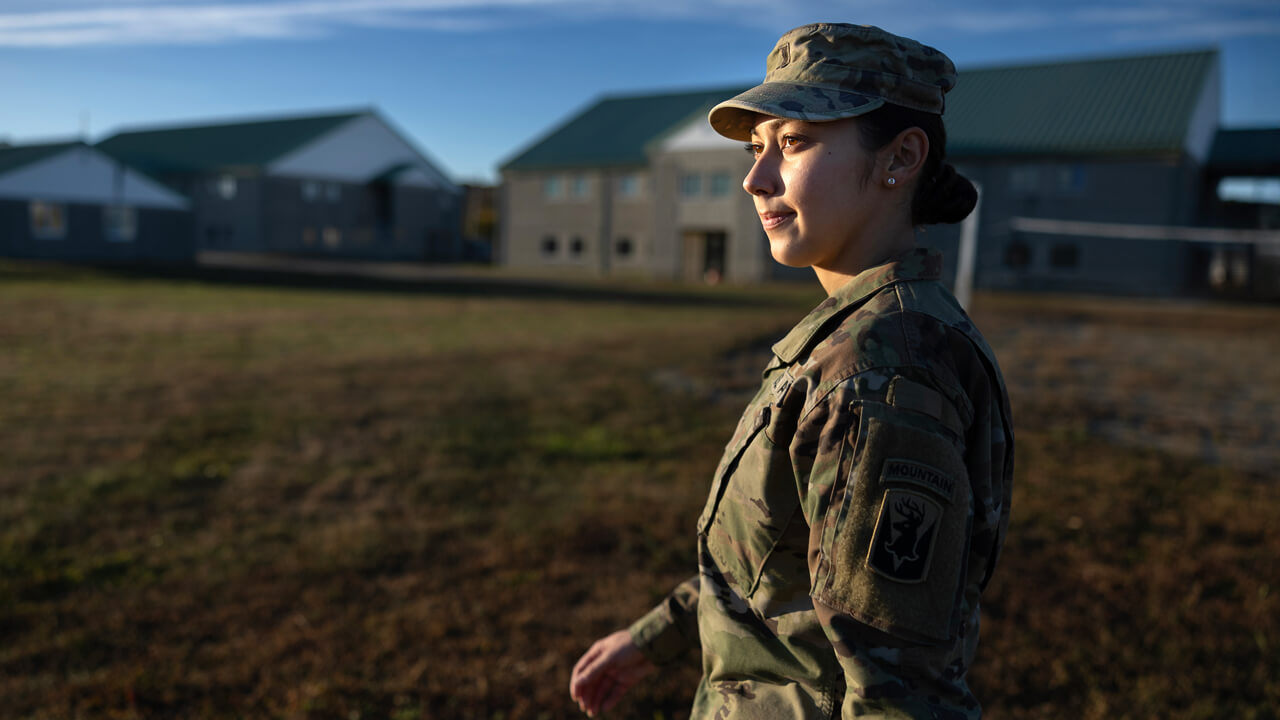 Elena Hernandez walking