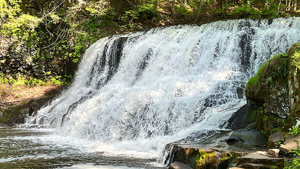 A waterfall at Wadsworth Falls State Park in Middletown, Connecticut