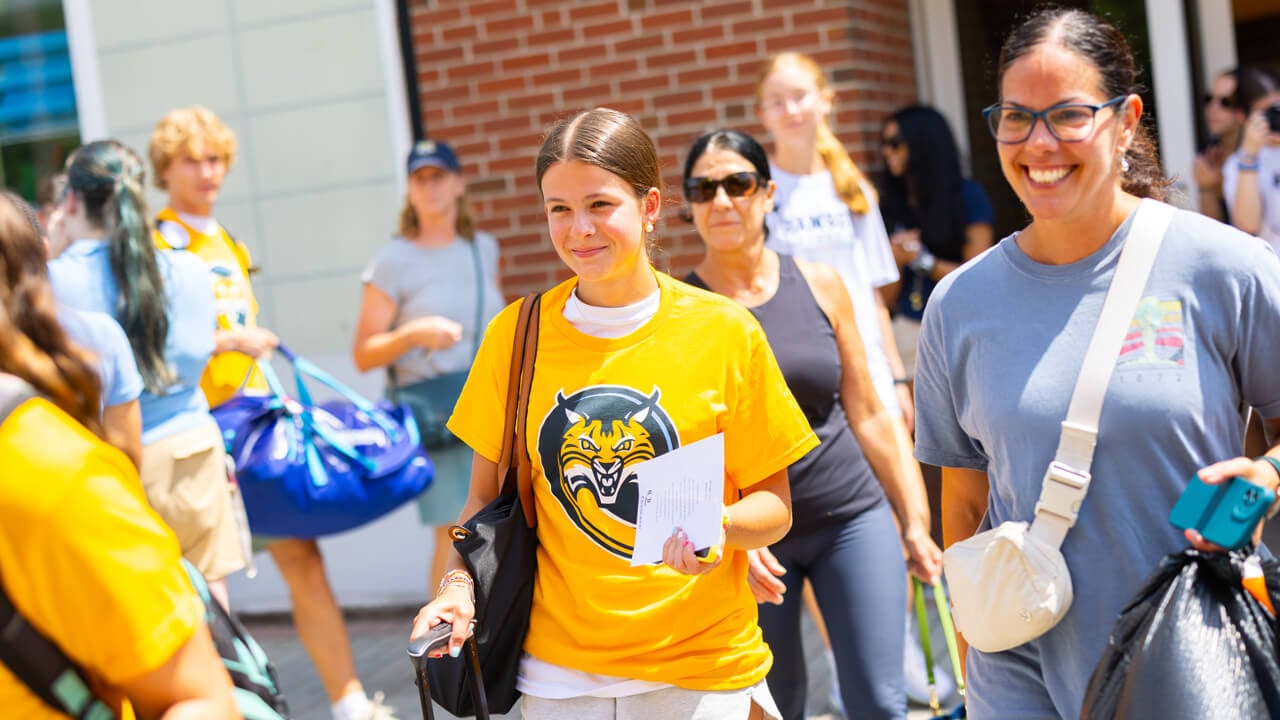 Individual walking at Orientation