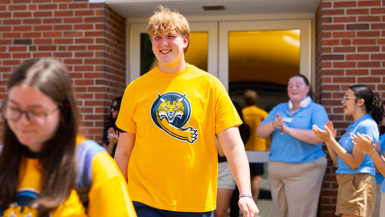 Individual walking at Orientation