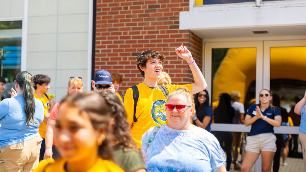 Individual walking at Orientation
