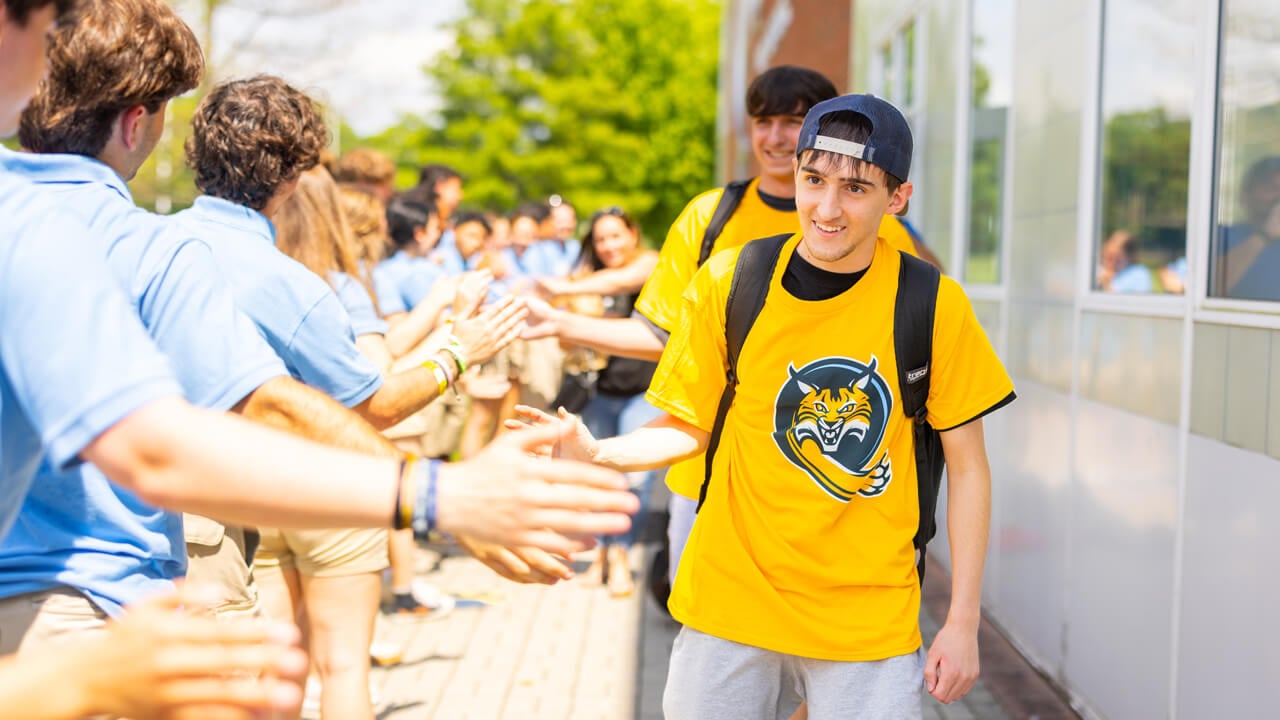 Individual walking at Orientation