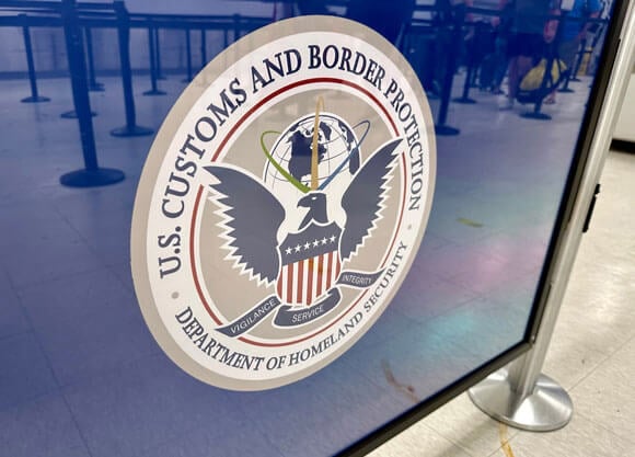 A photo of the U.S. Customs and Boarder Protection logo.
