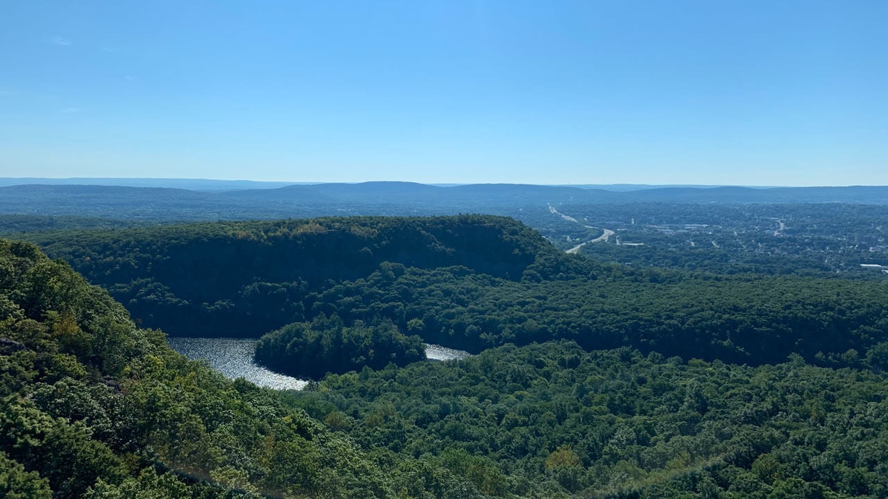 Trees and hils at Hubbard Park
