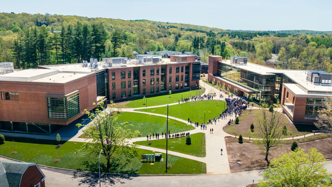 Ribbon cutting ceremony at South Quad