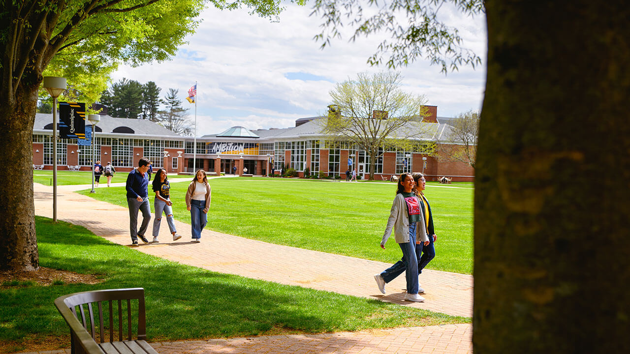 Students walk to their classes on the Mount Carmel Campus