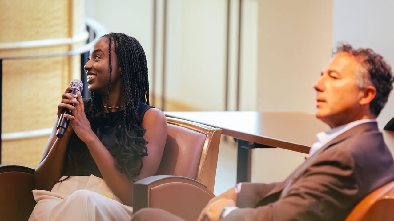 Guest speaker 1 introducing guest speaker 2