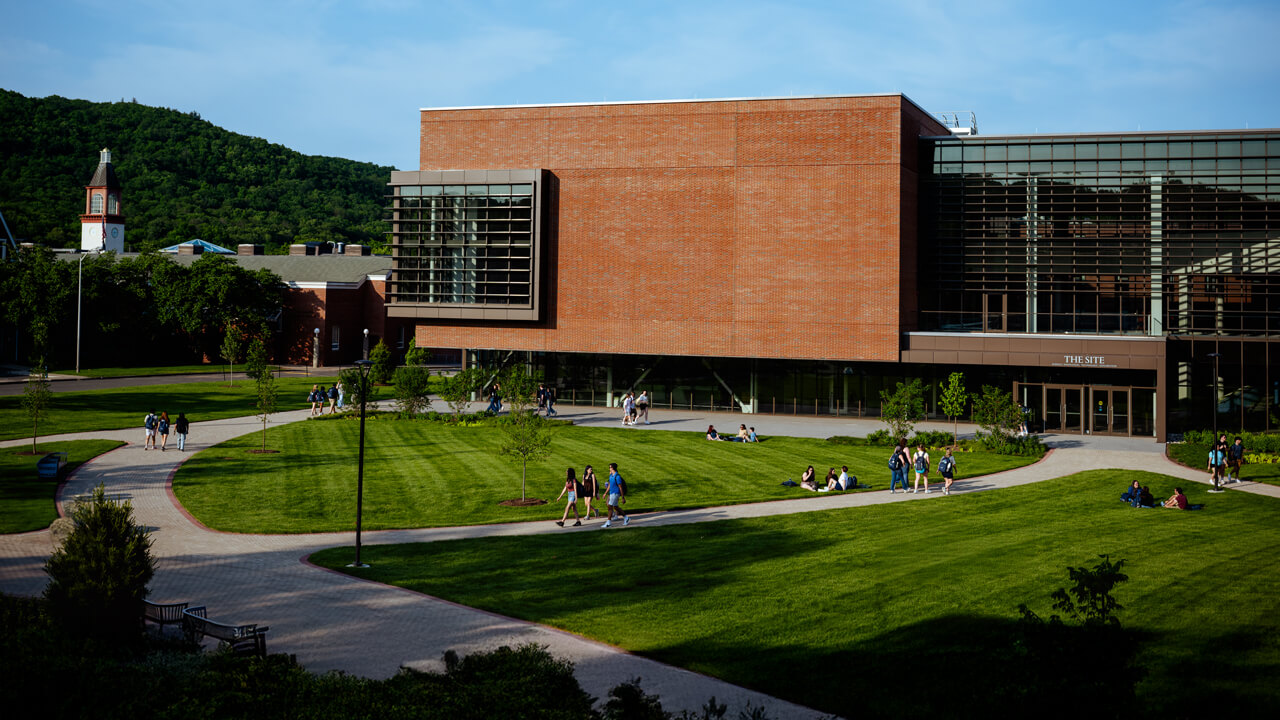 Science, Information, Technology and Exploration (SITE) academic building on the Mount Carmel Campus South Quad.