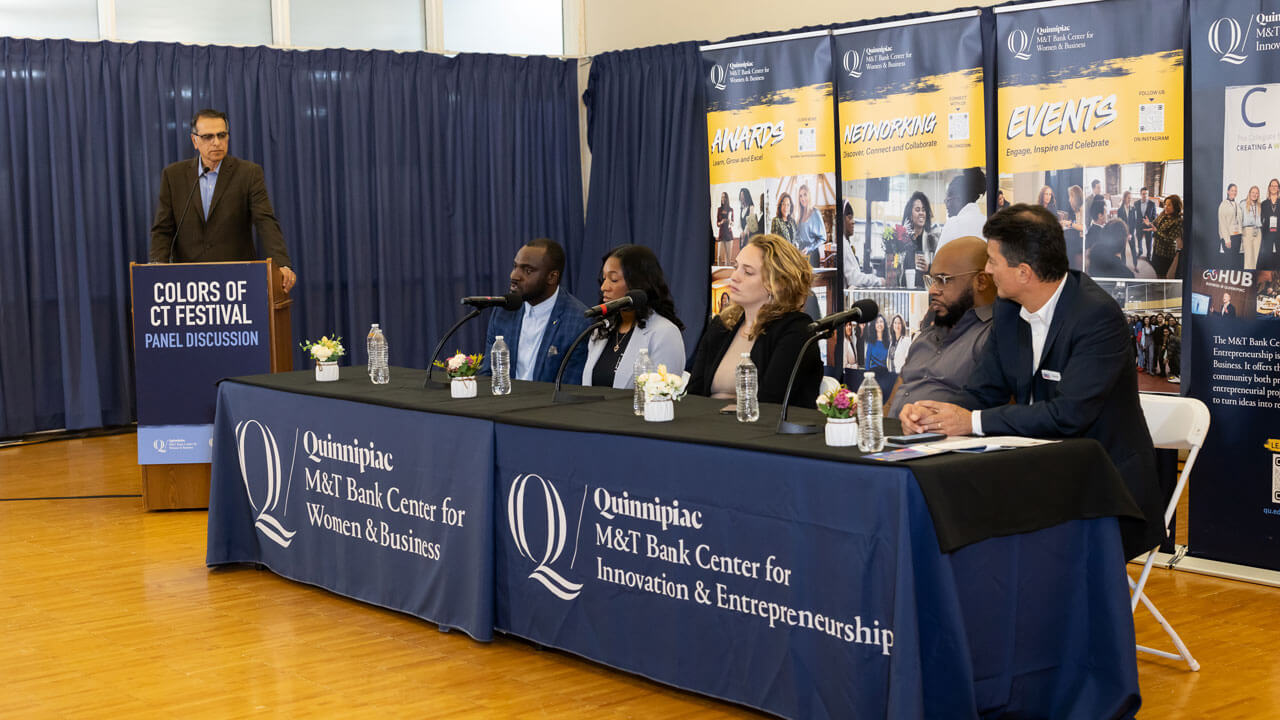 Panel of speakers at the Colors of Connecticut festival.
