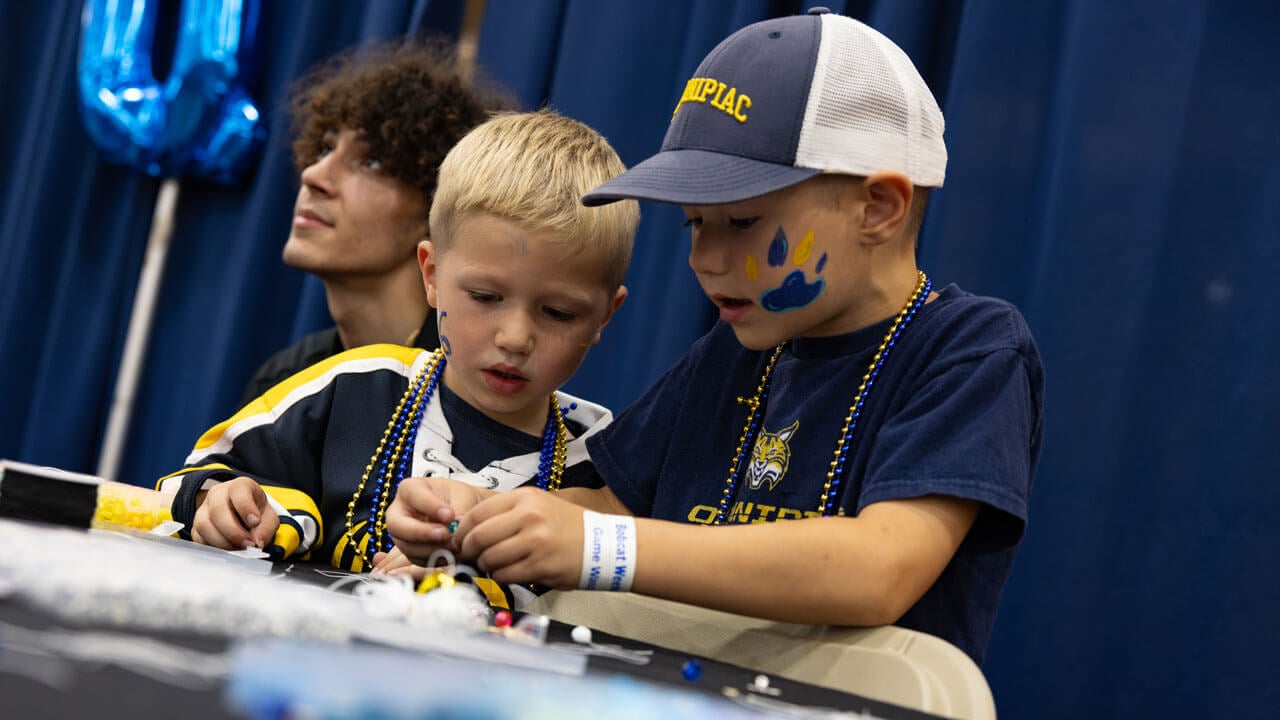 Children creating arts and crafts together