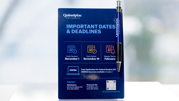 An information card showing important admissions and financial aid deadlines