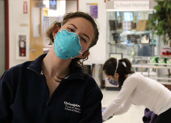 Photo of Megan Leubner in a medical setting