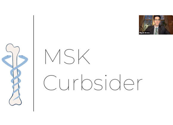 A student presents his company during the virtual pitch competition