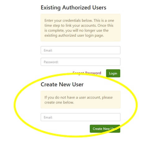 Enter the proxy&rsquo;s email address in the Create New User box